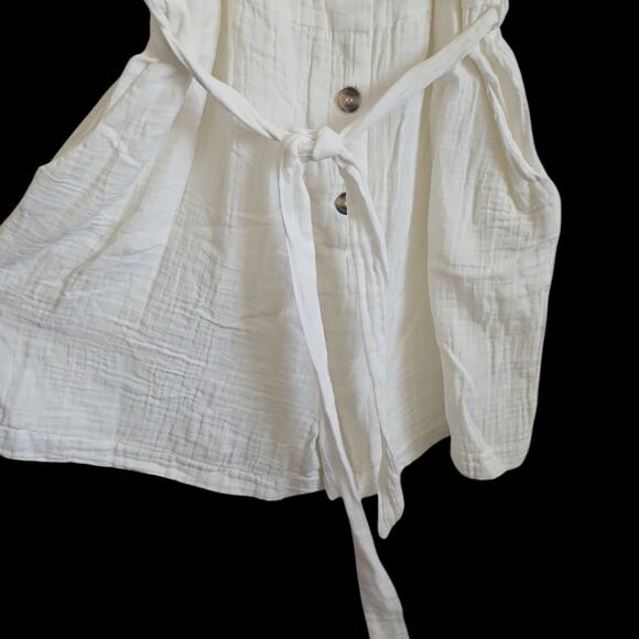 Primark Cream Button-Up Romper - Picture 3 of 6